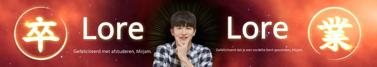 Een kanji-afstudeerontwerp dat een statement maakt