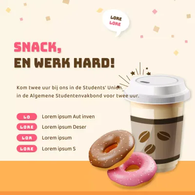 Promoot een knal roze en bruin om traktaties te delen