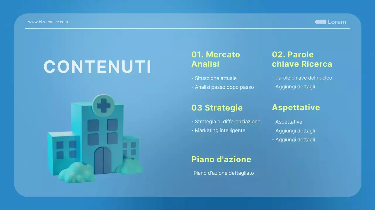 Presentazioni mediche in blu