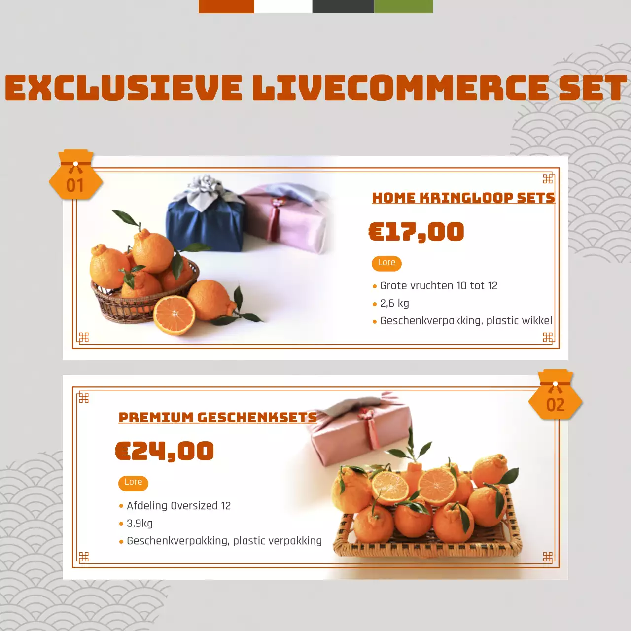 Oranje traditioneel concept vakantie Hallabong geschenkset thema