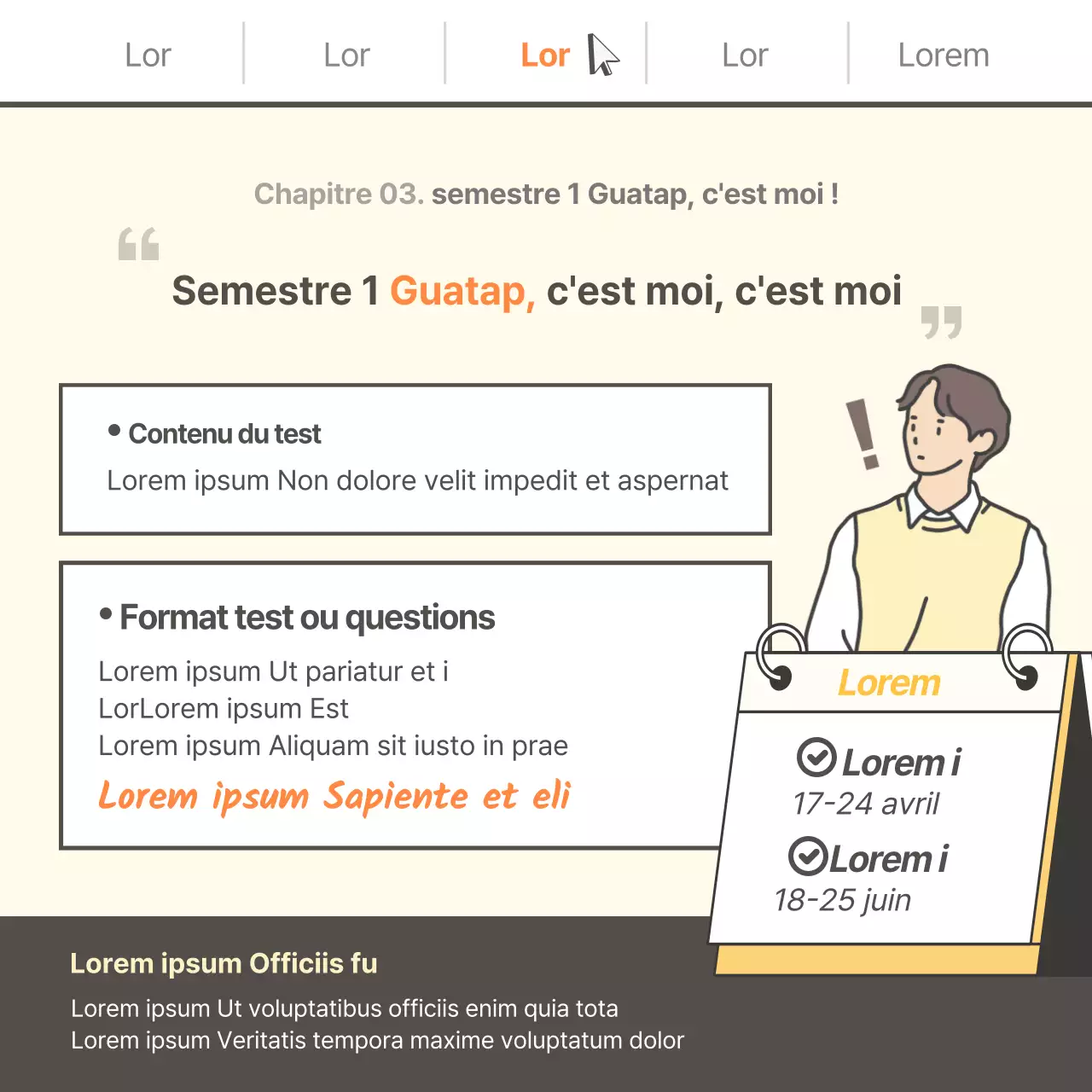 Carte jaune de conseils scolairesNews design
