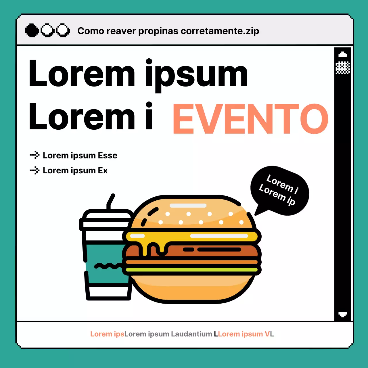 Turquesa retro lanche universitário partilhar evento instagramnewfeed