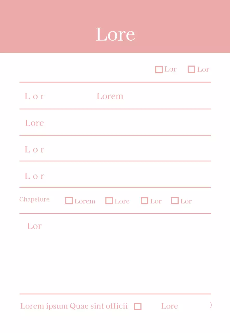 Carte de réceptionniste d'hôpital simple et rose