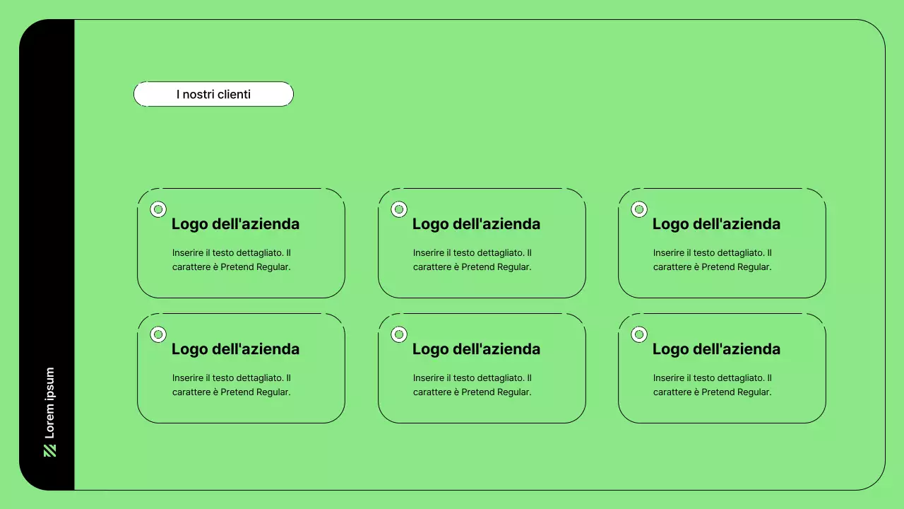 Illustrazione aziendale con linee semplici in verde