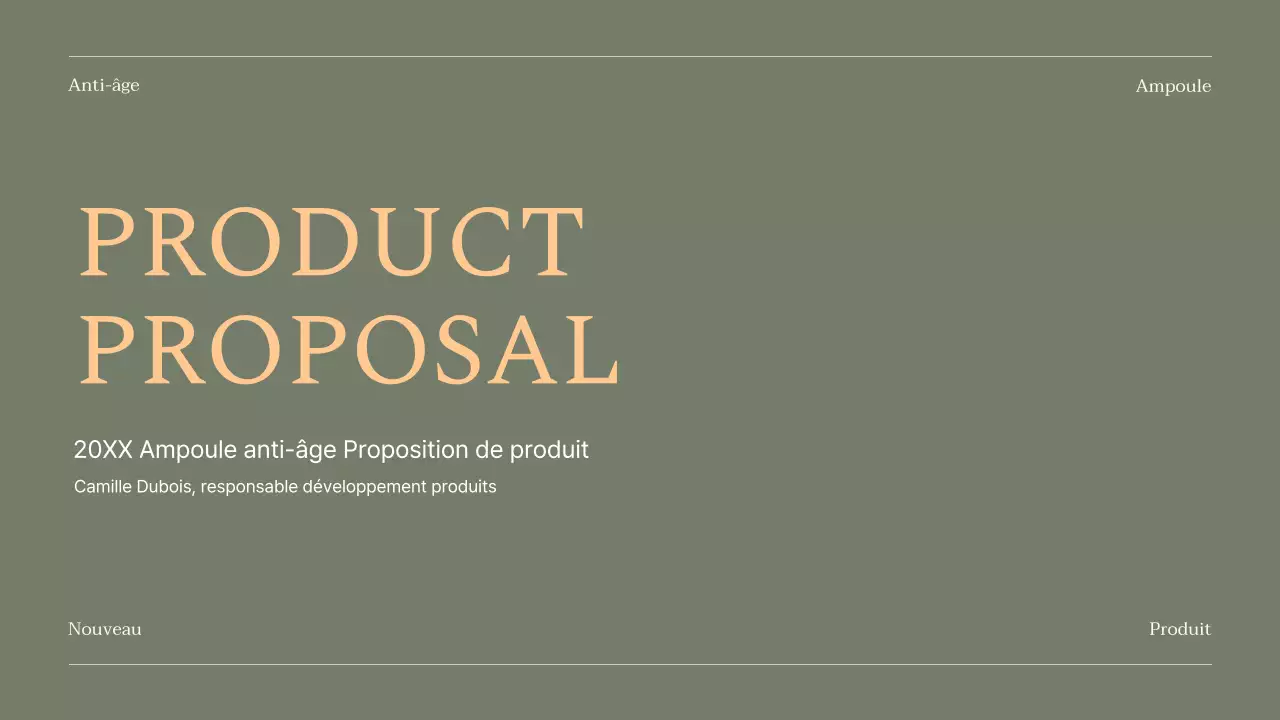 Dossier sur les produits cosmétiques avec des accents orange