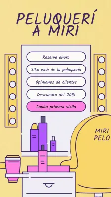 Vanidad amarilla cita salón retro