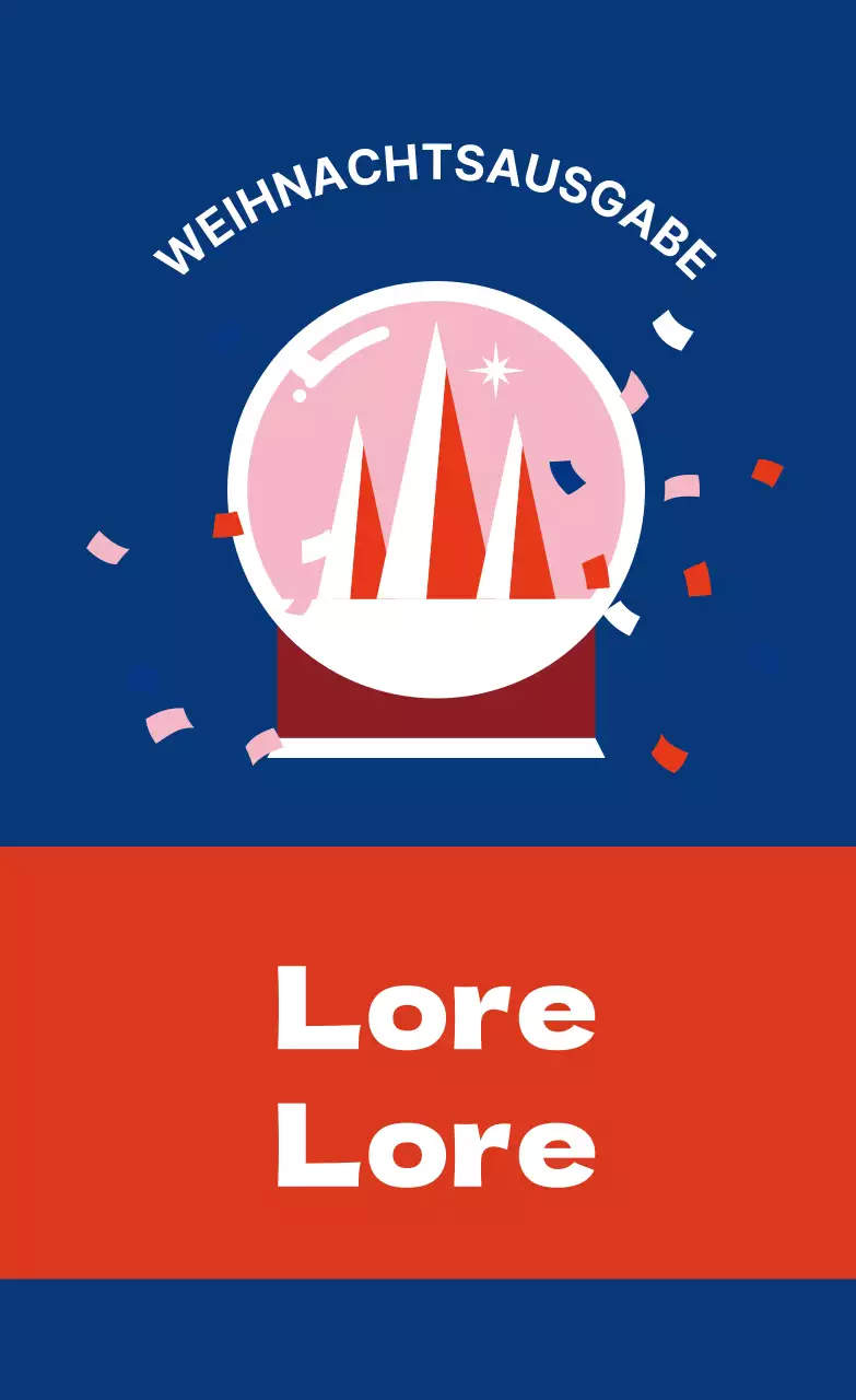 Rot und blau illustrierte Etiketten für Weihnachtsgeschenke