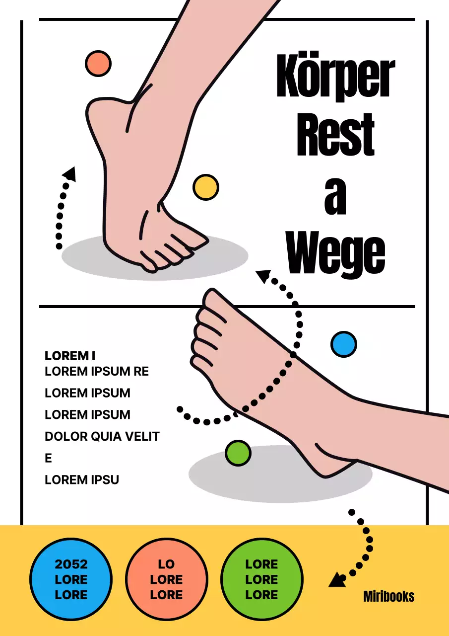 Das gelbe und blaue Fußübungs-Gesundheitsbuch