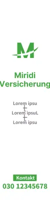 Versicherungsberatung mit grünem, sauberem Logo und Text