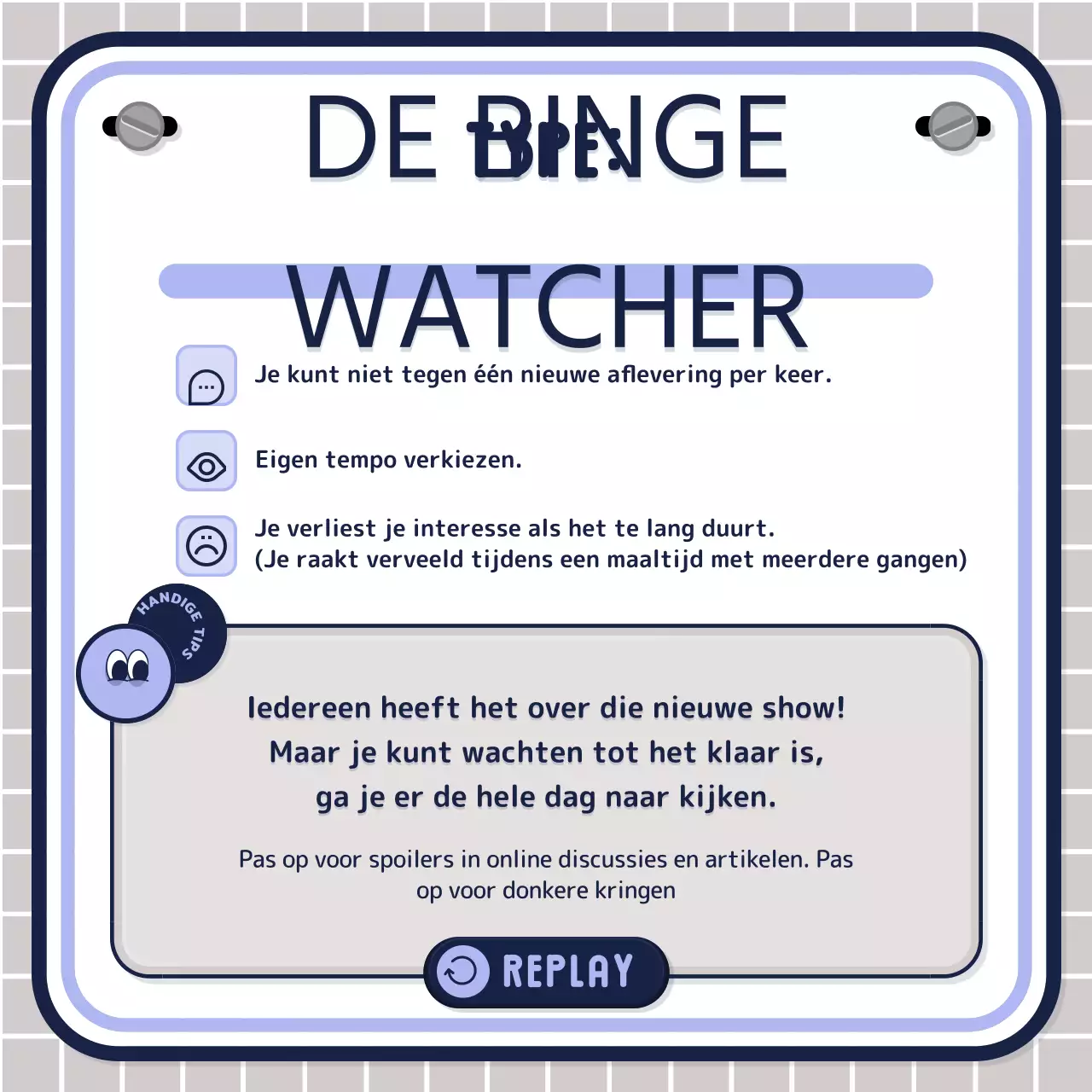 Eenvoudige tekstgestuurde quiztest in roze mauve navy