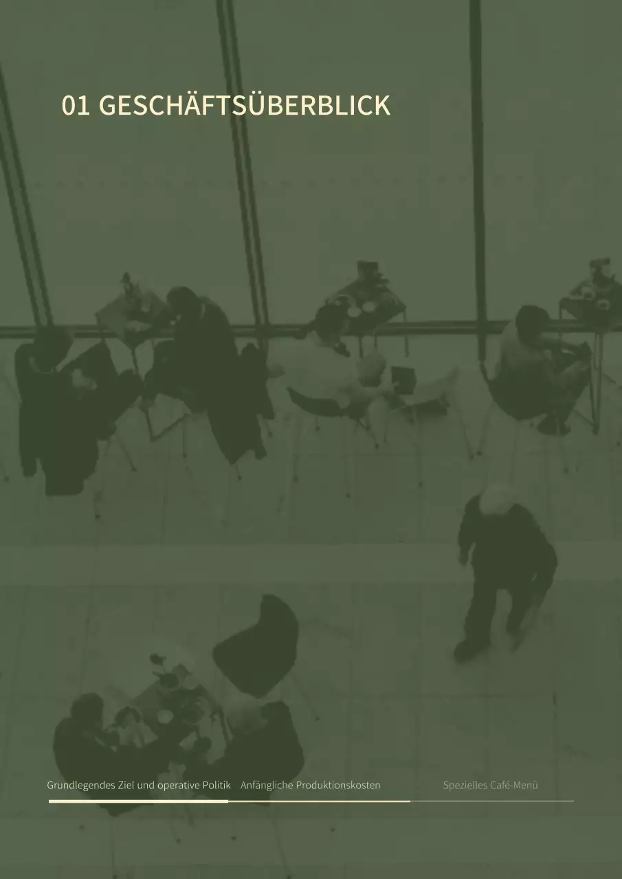 Einfaches diagonales Konzept Businessplan in grün