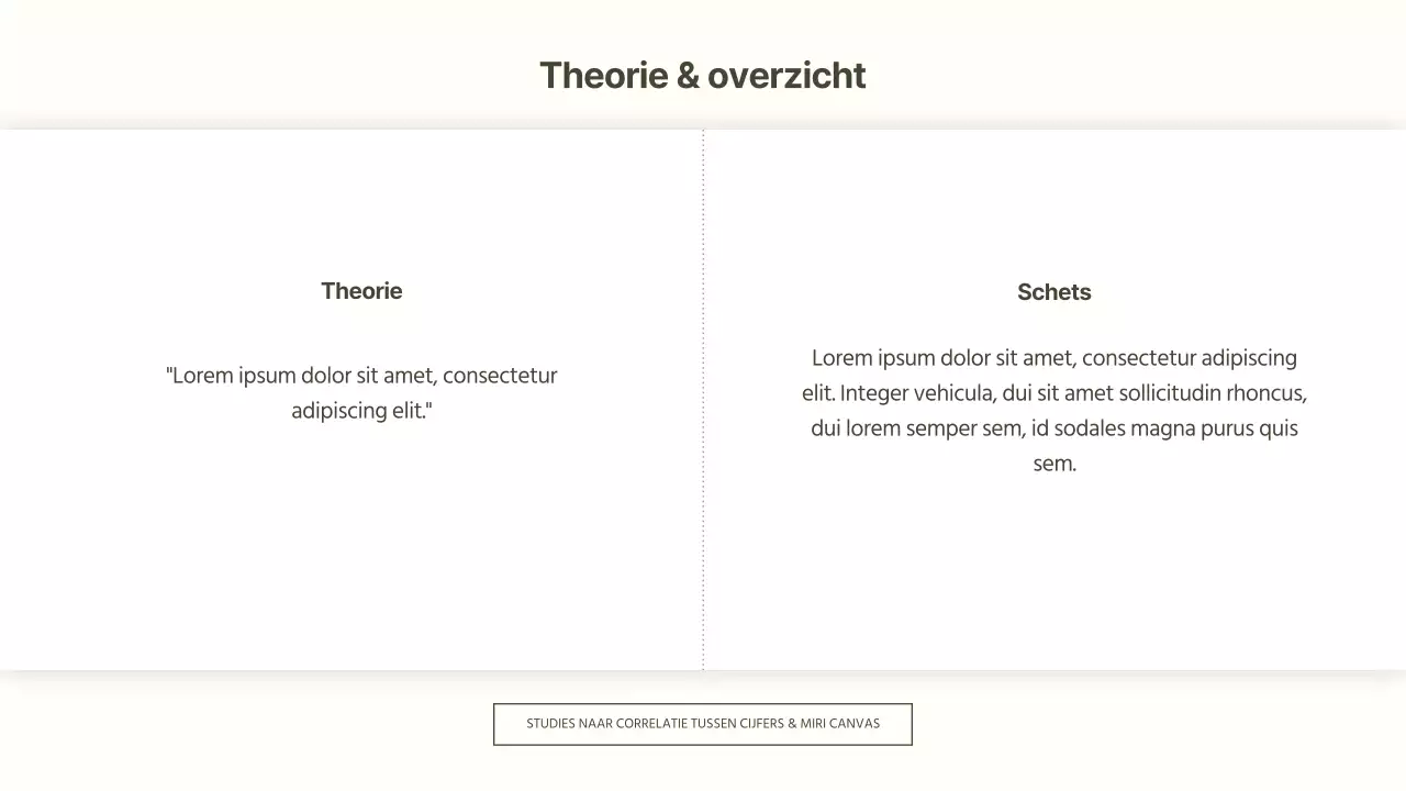 Een gebroken witte, opgeruimde, minimalistische basispresentatie op papier