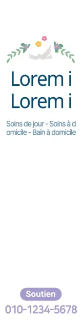 Un document promotionnel chaleureux et accueillant pour un centre de réadaptation avec des illustrations colorées.