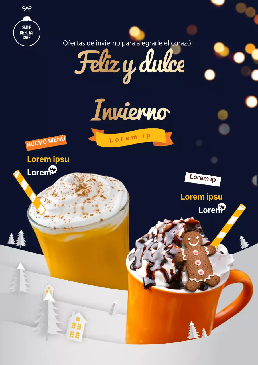 Anuncie su carta de bebidas de invierno