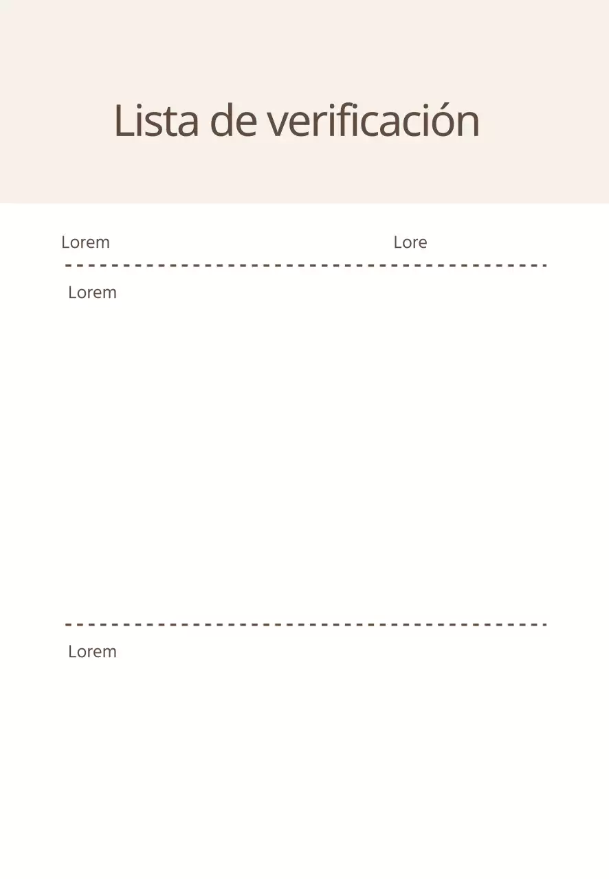Líneas Beige Lista de control simple
