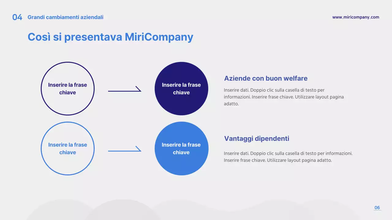 Modello di presentazione blu e grigio