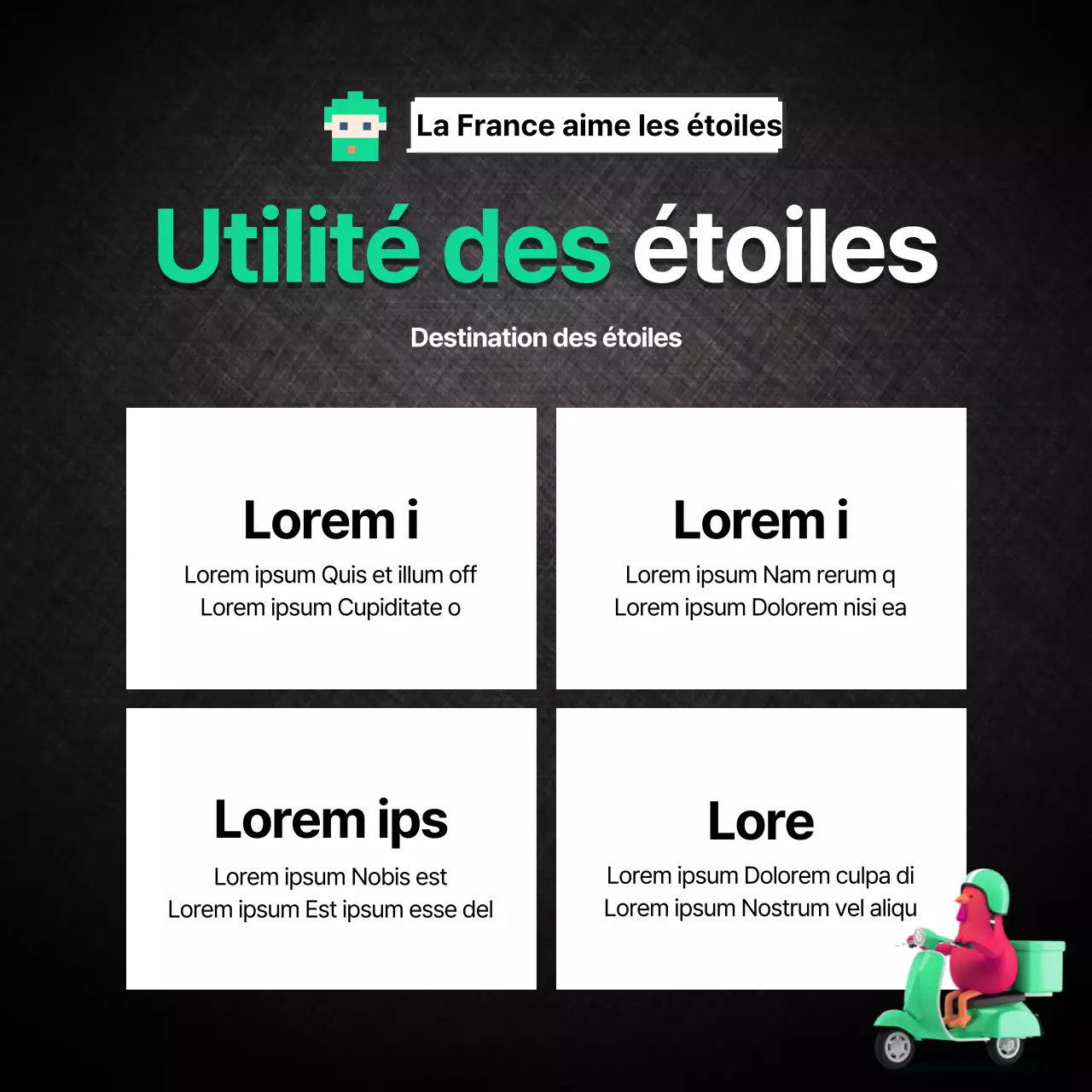 Carte étoilée turquoise et noirenews