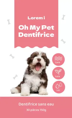 Étiquettes de dentifrice roses et mignonnes