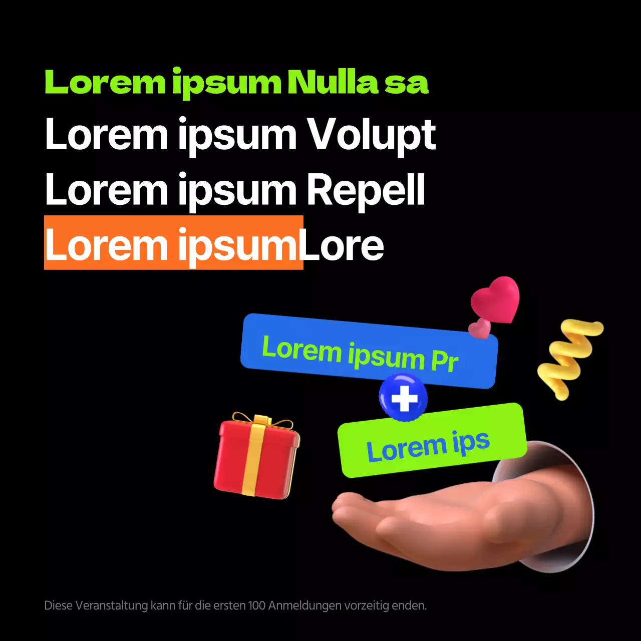 Eine einfache Herausforderung mit einem schwarzen 3D-Thema (CardNews)