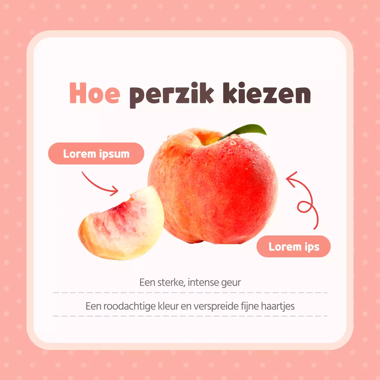 Tips om roze, mooie en lekkere perziken te kiezen