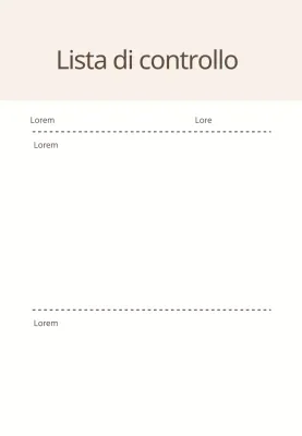 Linee beige Semplice lista di controllo
