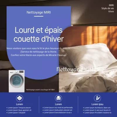 Comment laver une couette bleue printemps hiver