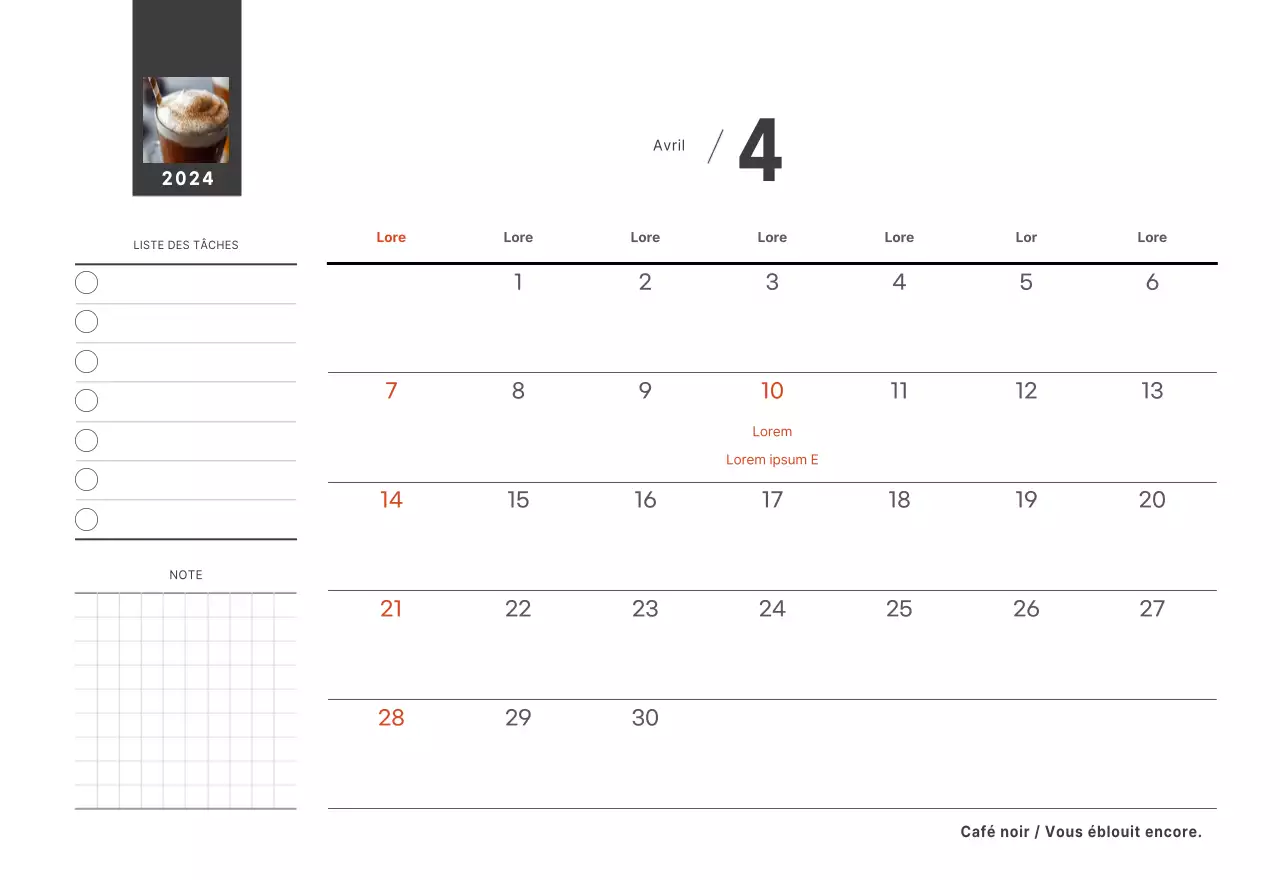 Un café sentimental blanc et marron