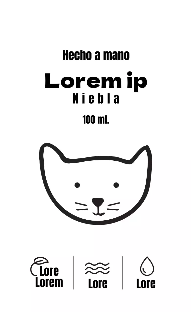 Etiquetas de niebla ilustradas en blanco y negro