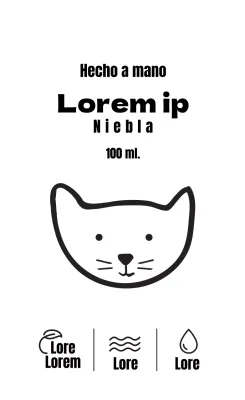 Etiquetas de niebla ilustradas en blanco y negro