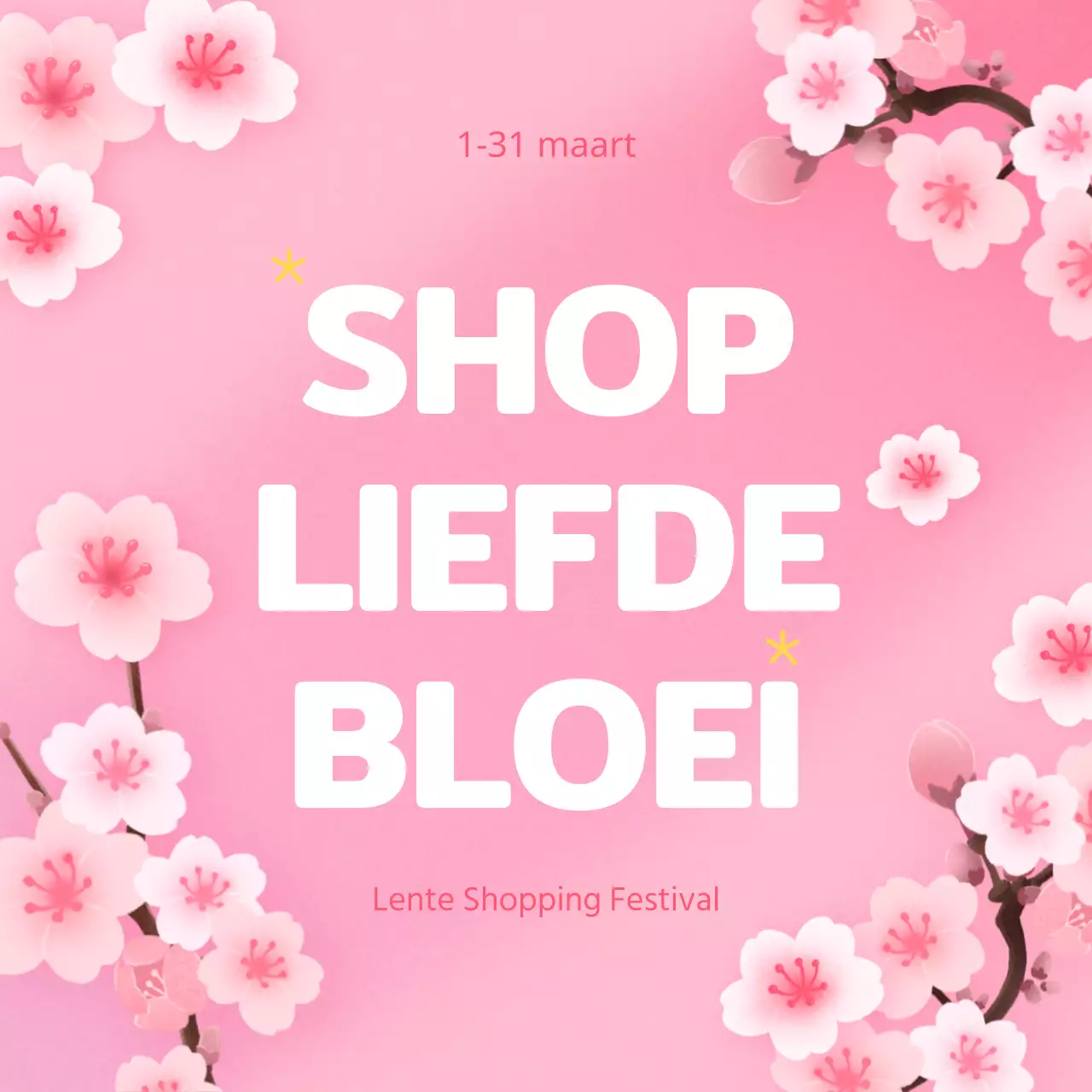 Schattige illustraties met een roze thema Lenteaanbiedingen