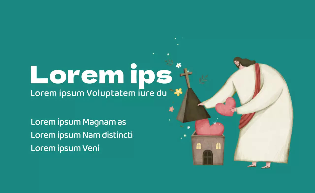 Illustration vintage turquoise Église