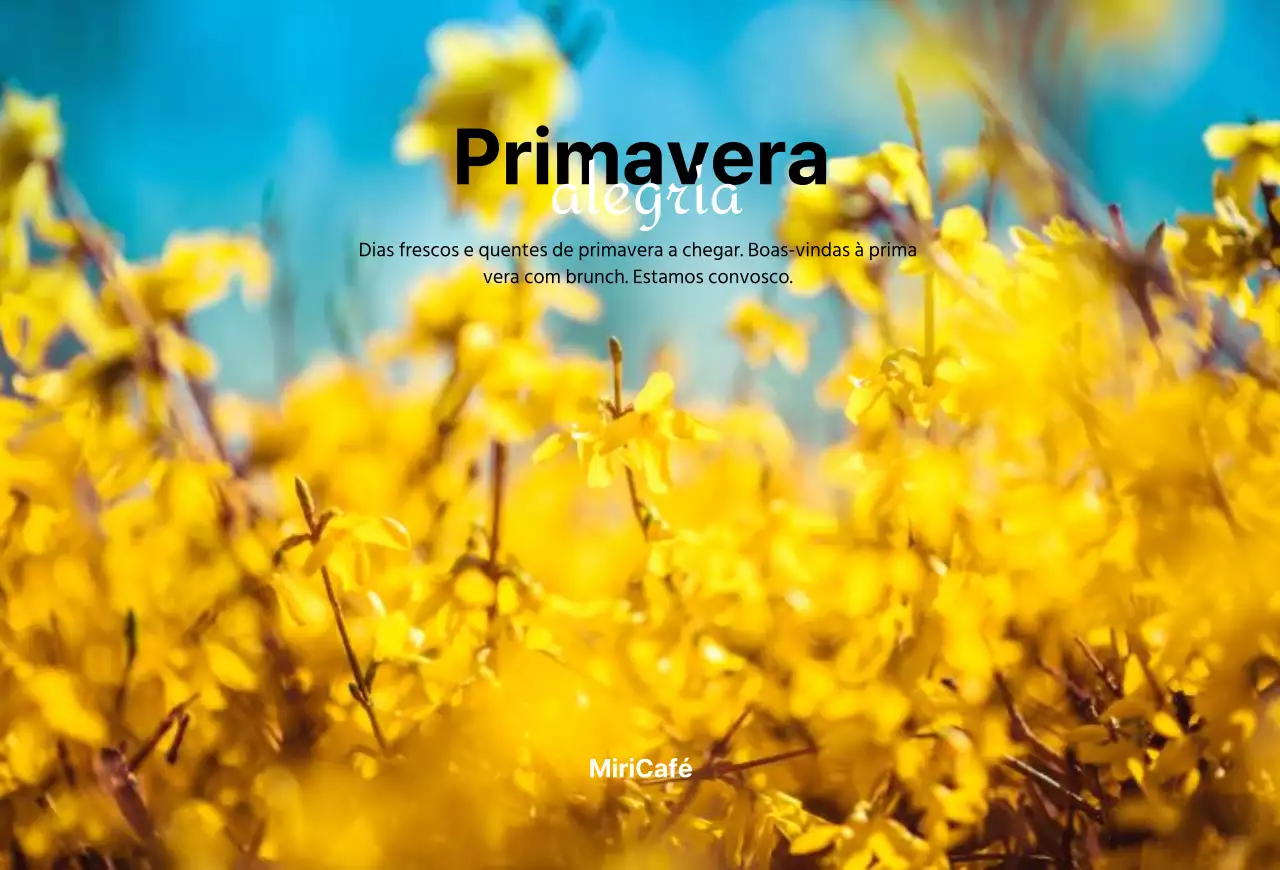 Design de café emotivo com um conceito de flor de primavera