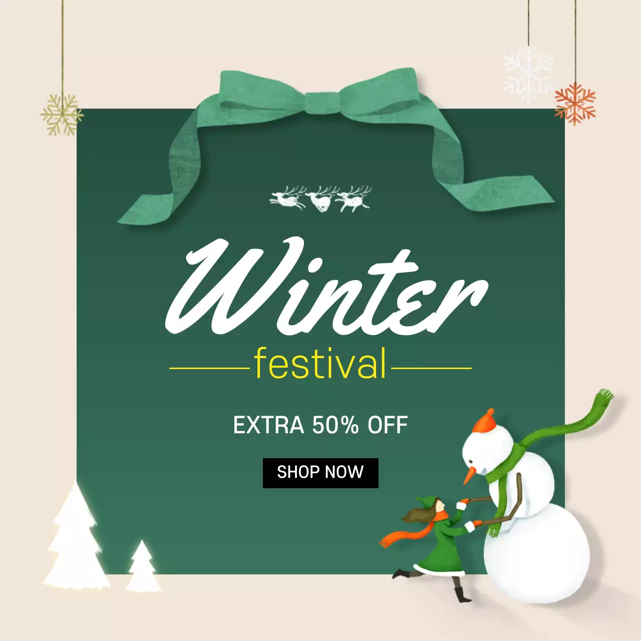 緑 オシャレ フェスティバル ポスター Instagram投稿