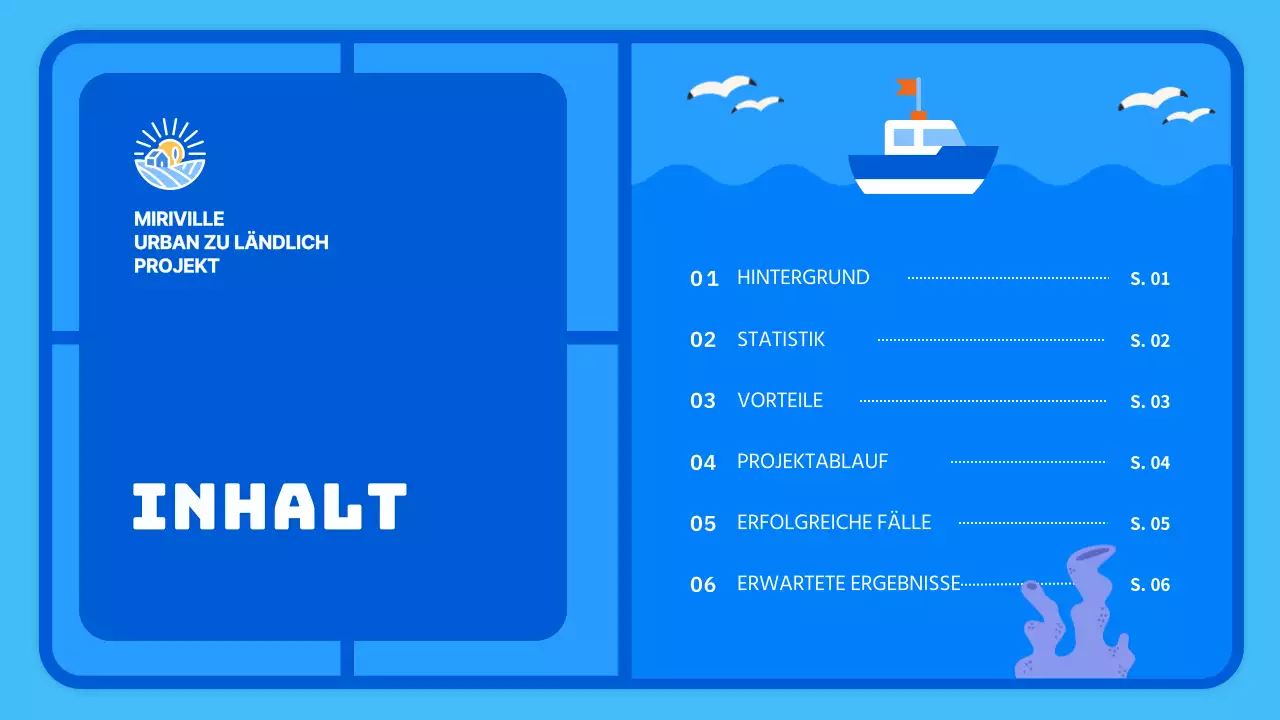Hellblaue niedliche Spielzeug-Stil Bauerndorf Geschäftsvorschlag