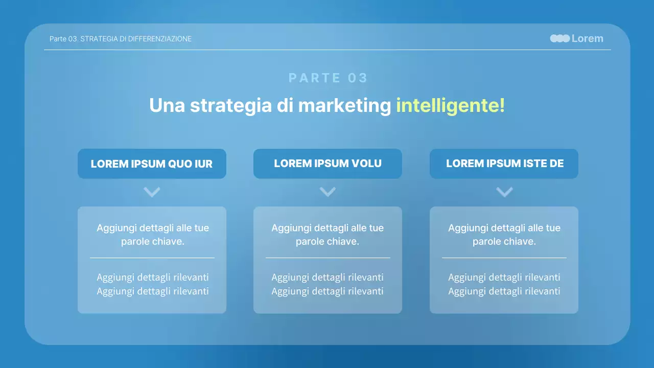 Presentazioni mediche in blu