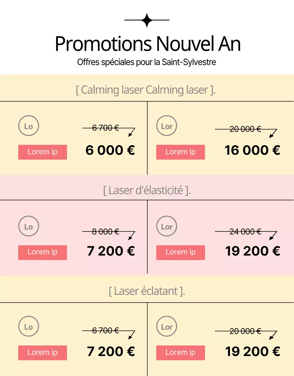 Promouvoir les traitements dermatologiques au laser en rose et noir