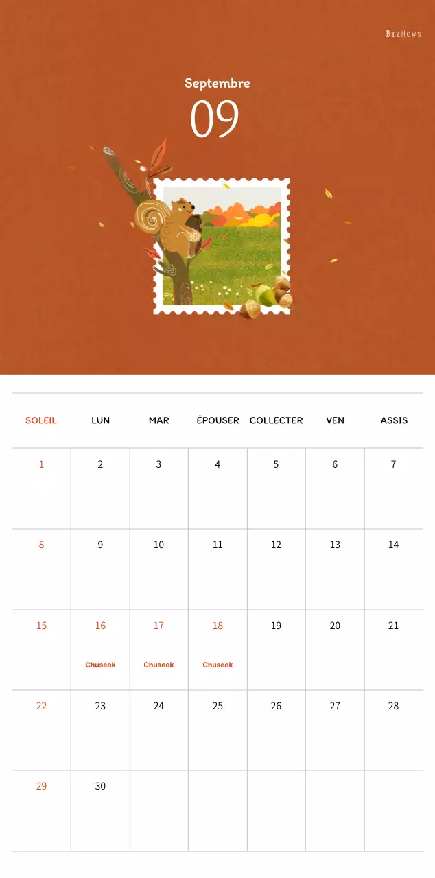 Illustrations de timbres avec un concept chaleureux