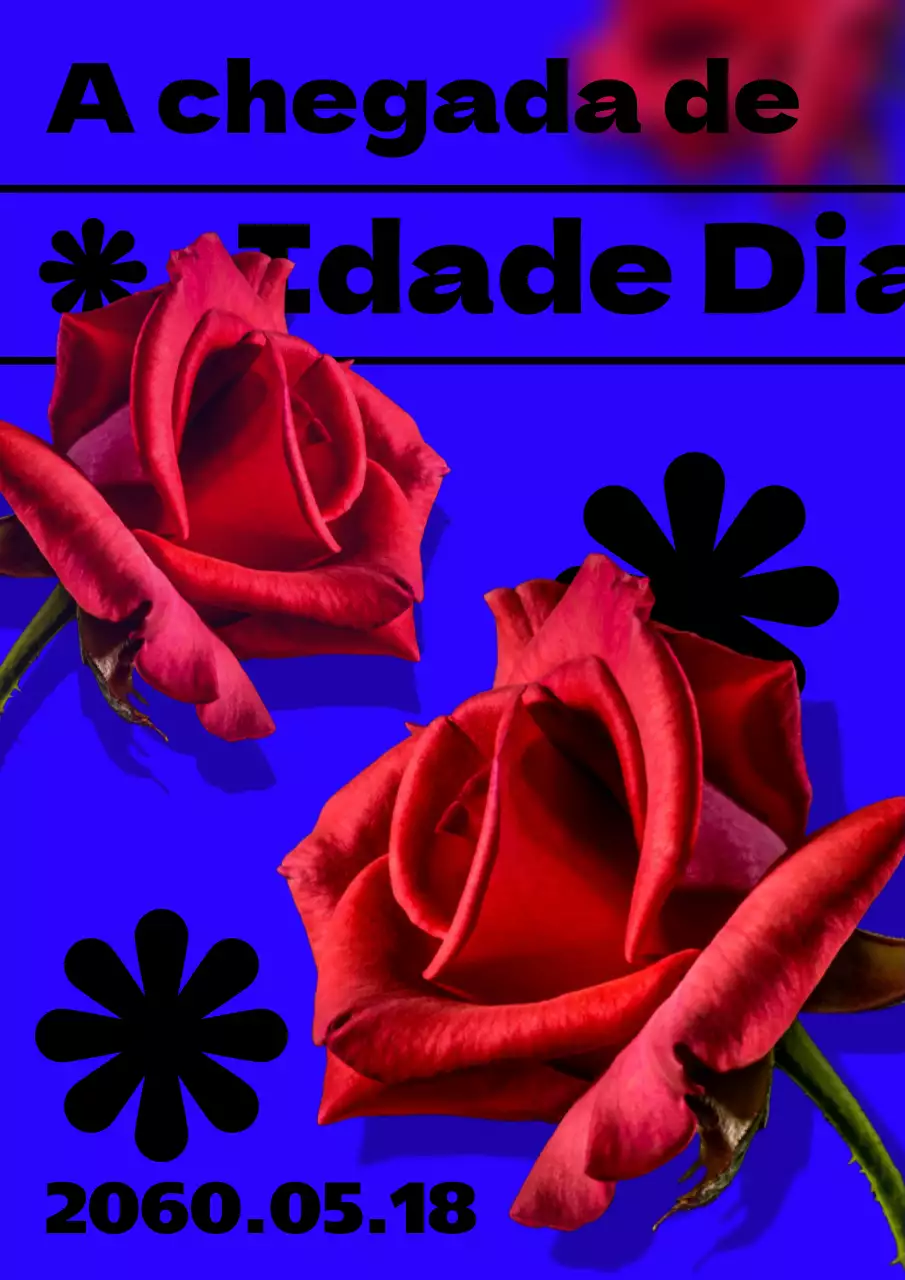 Um guia para o Dia dos Namorados com um conceito arrojado de rosa em azul e vermelho