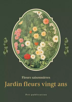 Couverture de livre d'essai émotionnel avec des fleurs vertes