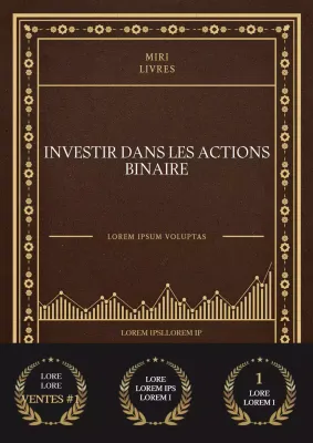 Couverture d'un livre d'affaires sur l'investissement boursier, de couleur marron et de grande classe