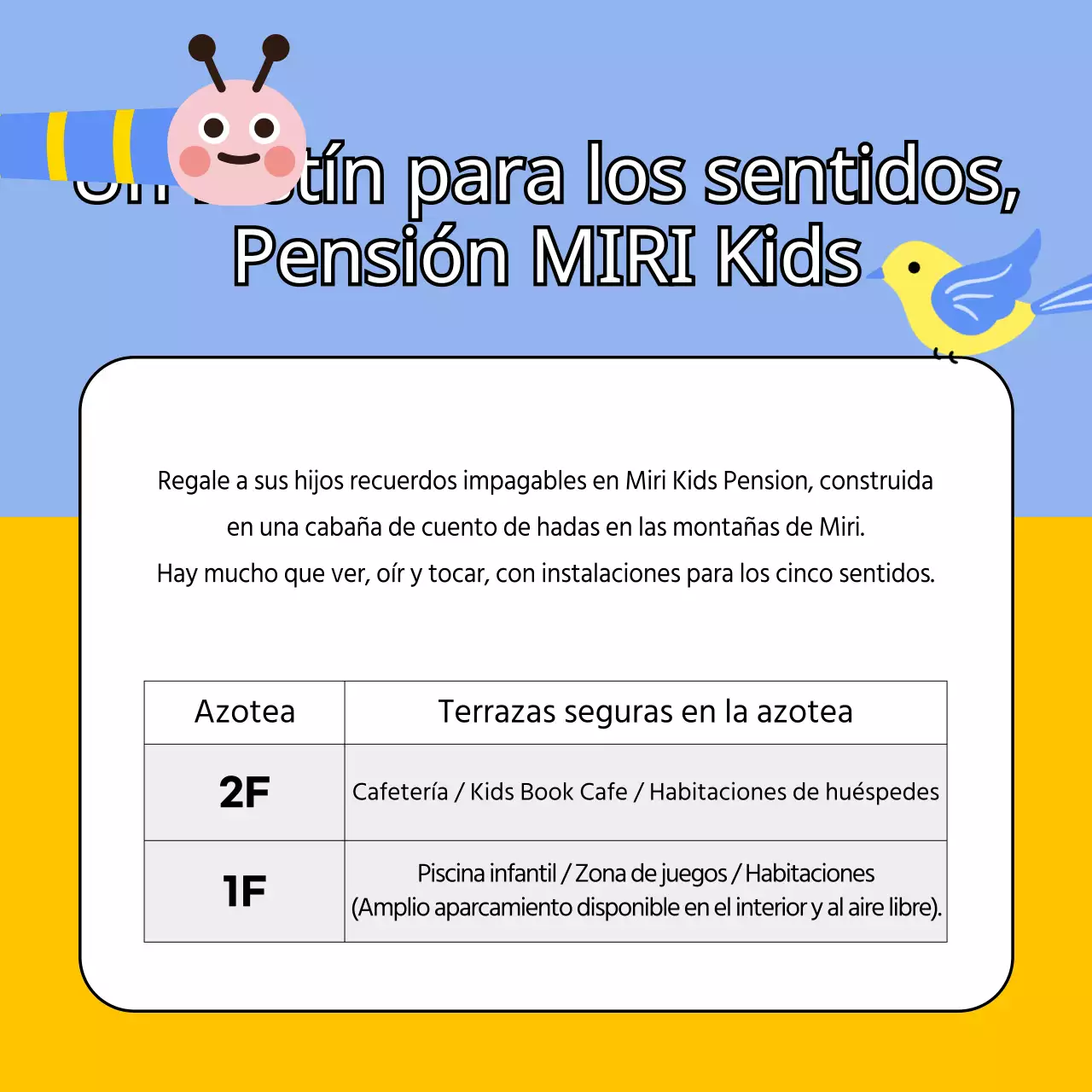Alojamientos bonitos, coloridos y aptos para niños