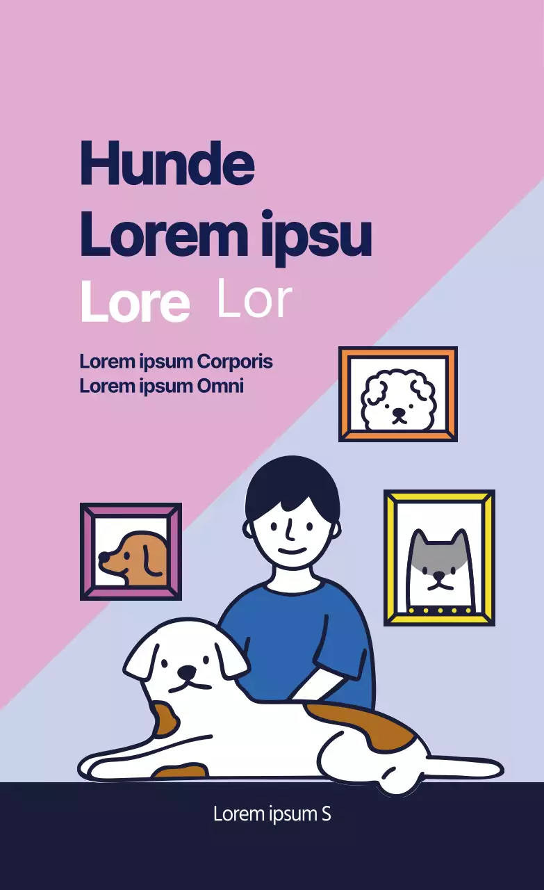 Niedliche Tierarzt Gelenkpflege Anzeige mit rosa Illustration