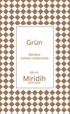 Braunes, kariertes Etikett für den Diffusor