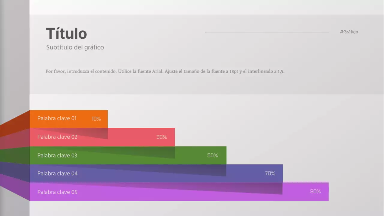 Gráfico conceptual tridimensional sencillo con aspecto plegado