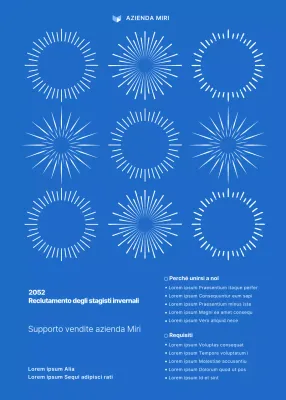 Forme geometriche bianche e blu Annuncio di stage invernale