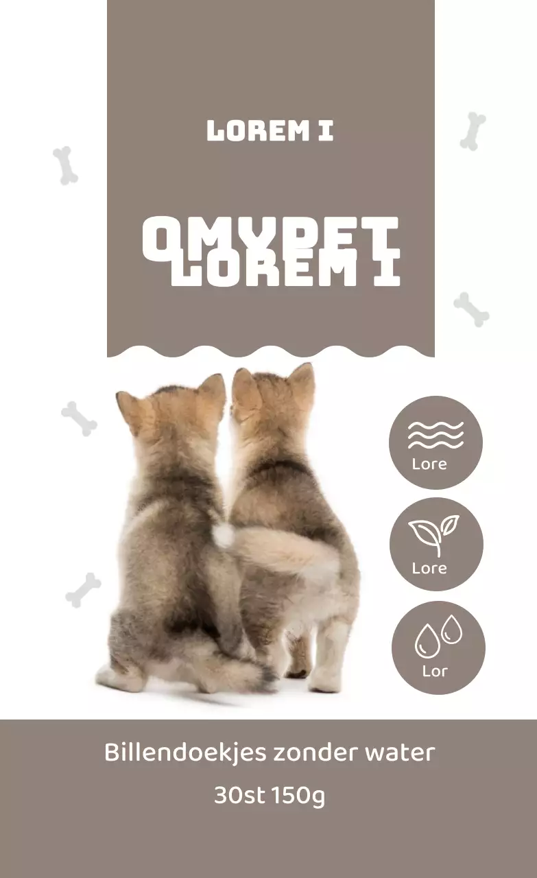 Maroon Schattige Billendoekjes Etiketten