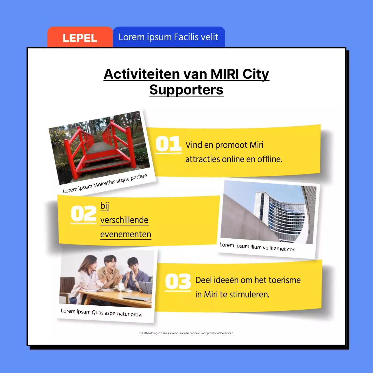 Blauw-oranje illustratie van Gen MZ-supporters