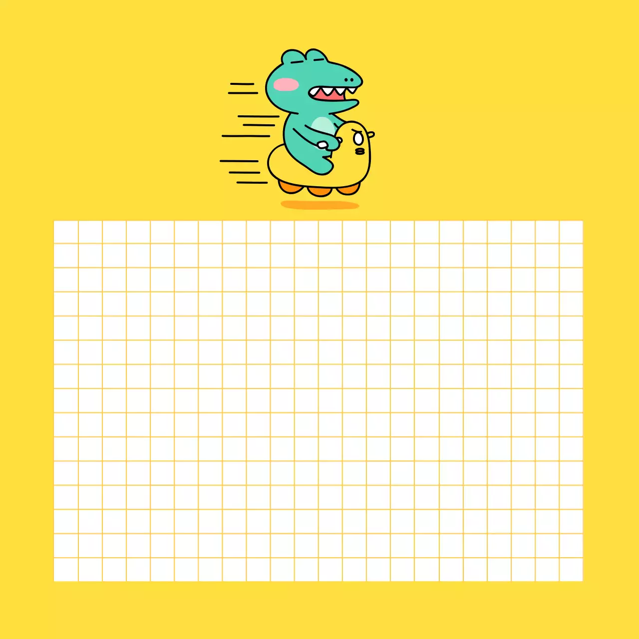 黄色いかわいいアゴのイラスト片目