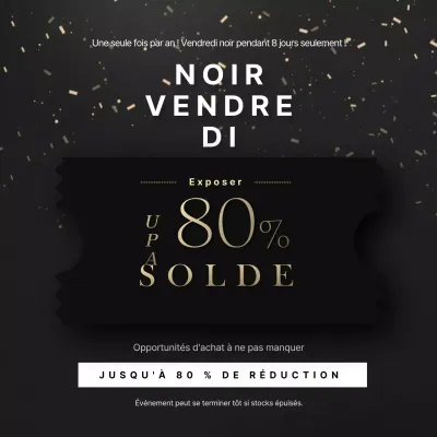 Bannière du vendredi noir en noir et or