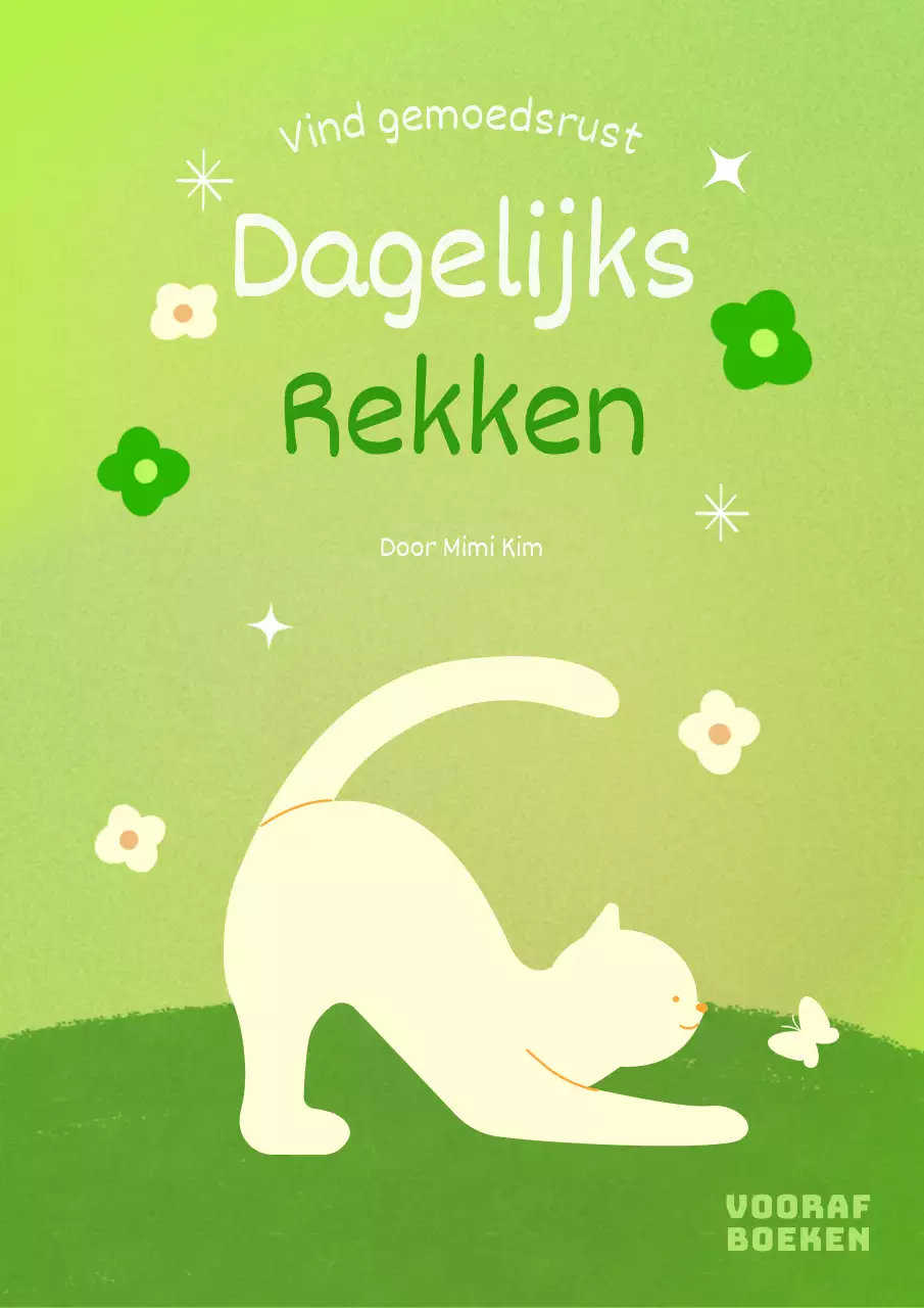 Bevorder warme, natuurlijke dagelijkse stretchoefeningen met een kattenstretch in limoengroen en groen.